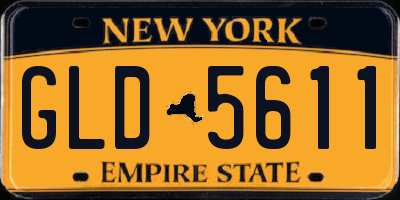 NY license plate GLD5611