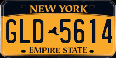 NY license plate GLD5614