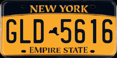 NY license plate GLD5616