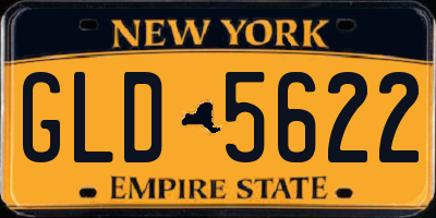 NY license plate GLD5622