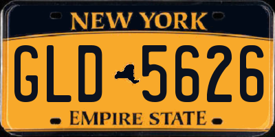 NY license plate GLD5626