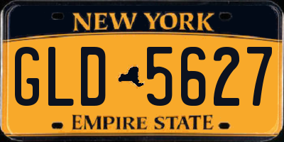 NY license plate GLD5627