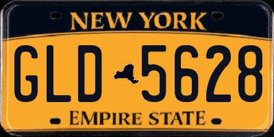 NY license plate GLD5628
