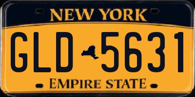 NY license plate GLD5631