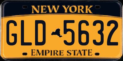NY license plate GLD5632