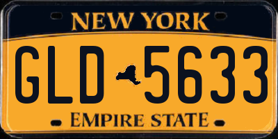 NY license plate GLD5633
