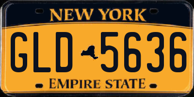 NY license plate GLD5636