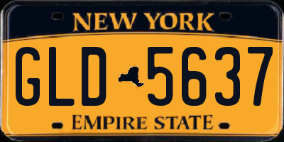 NY license plate GLD5637