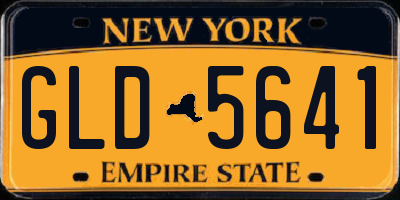 NY license plate GLD5641