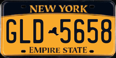 NY license plate GLD5658