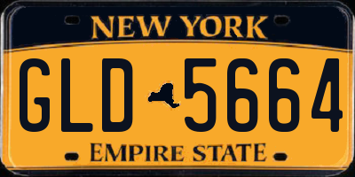 NY license plate GLD5664