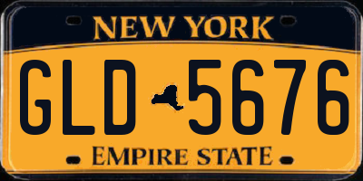 NY license plate GLD5676