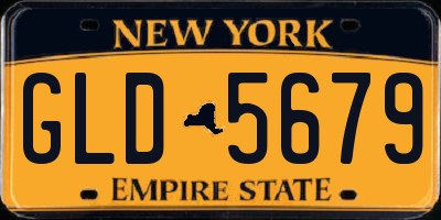 NY license plate GLD5679