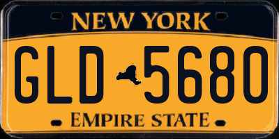 NY license plate GLD5680