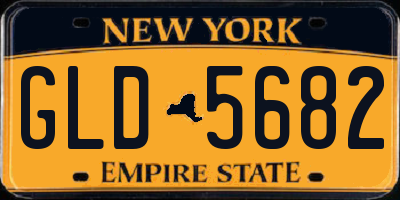 NY license plate GLD5682