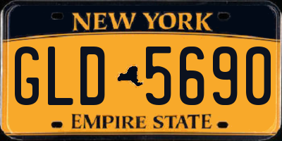 NY license plate GLD5690