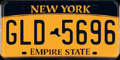 NY license plate GLD5696