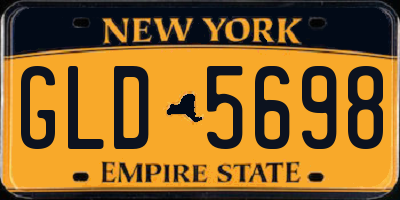 NY license plate GLD5698