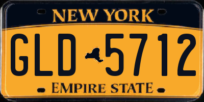 NY license plate GLD5712