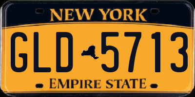 NY license plate GLD5713