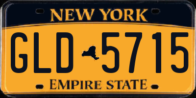 NY license plate GLD5715