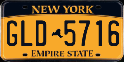 NY license plate GLD5716