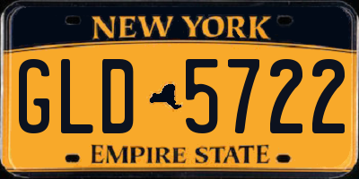 NY license plate GLD5722