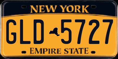 NY license plate GLD5727