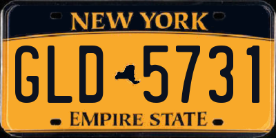 NY license plate GLD5731