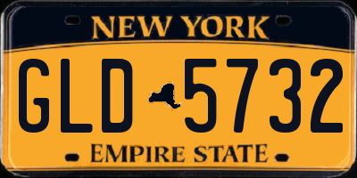 NY license plate GLD5732