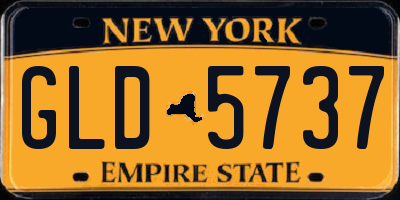 NY license plate GLD5737