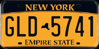 NY license plate GLD5741