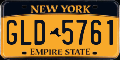 NY license plate GLD5761