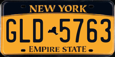 NY license plate GLD5763