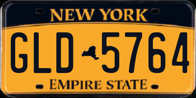 NY license plate GLD5764