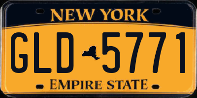 NY license plate GLD5771