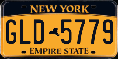 NY license plate GLD5779