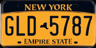 NY license plate GLD5787