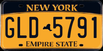 NY license plate GLD5791