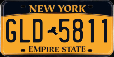 NY license plate GLD5811