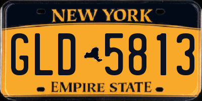 NY license plate GLD5813