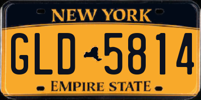 NY license plate GLD5814