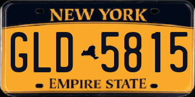 NY license plate GLD5815