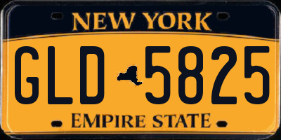 NY license plate GLD5825