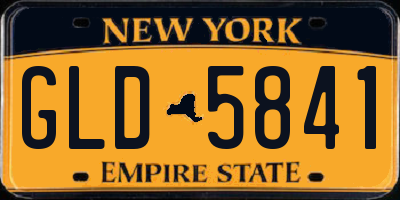NY license plate GLD5841