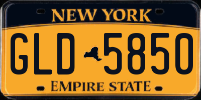 NY license plate GLD5850