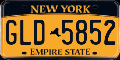 NY license plate GLD5852