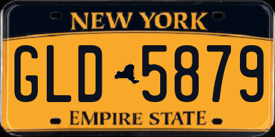 NY license plate GLD5879