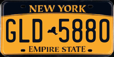 NY license plate GLD5880
