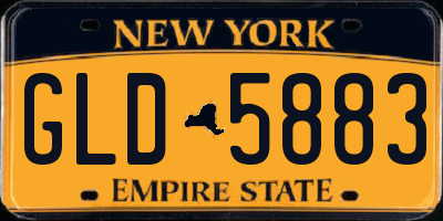 NY license plate GLD5883